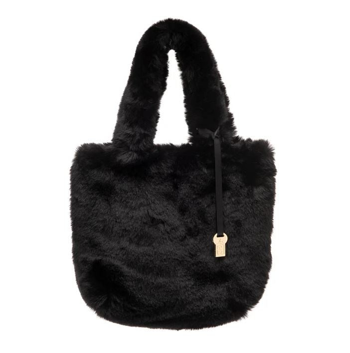 Franchetti Bond Faux Fur Handbag Black