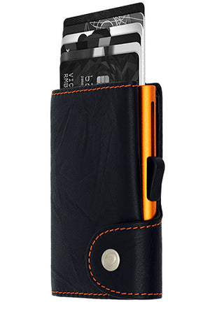 Embossed Orange Stitching Single Wallet