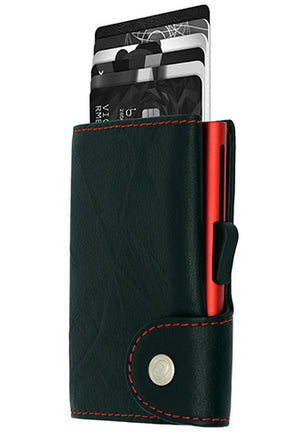 Embossed Red Stitching Single Wallet