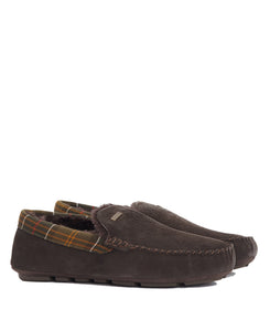 Barbour Monty Suede Slippers Brown