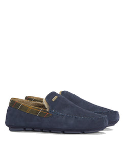 Barbour Monty Suede Slippers Navy