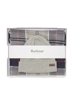 Barbour Swinton Beanie & Galingale Scarf Gift Set Blue