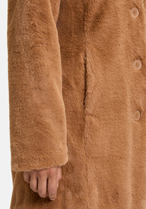 Betty Barclay Faux Fur Coat Tan