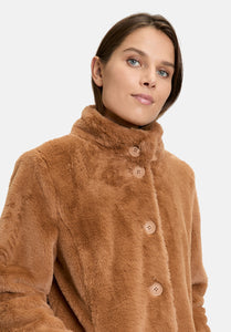 Betty Barclay Faux Fur Coat Tan