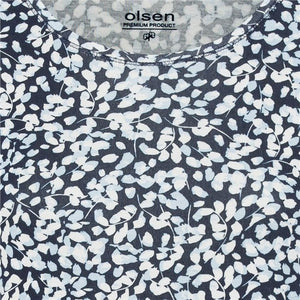 Olsen Floral Print Top Navy