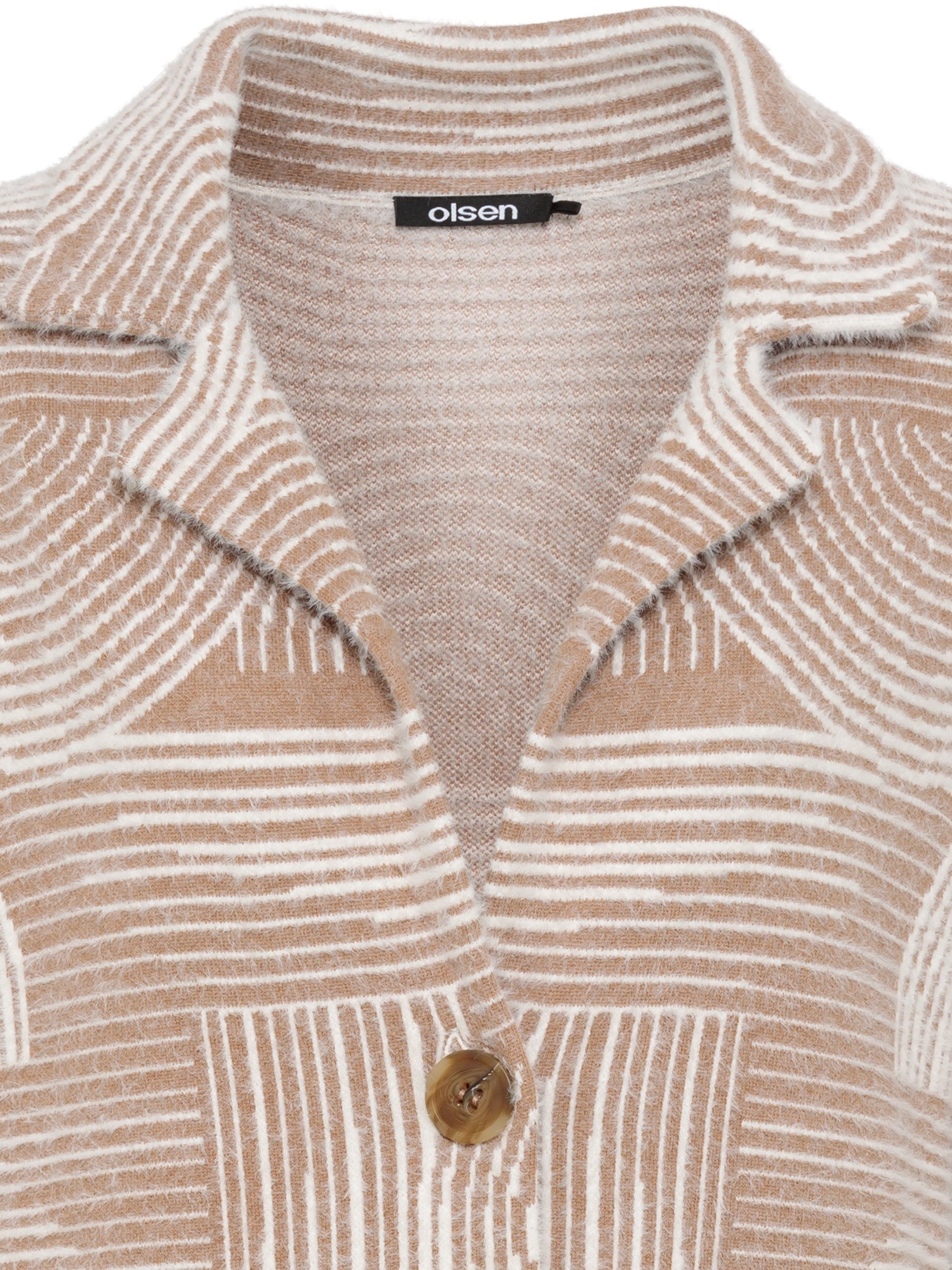 Olsen Long Soft Cardigan Beige