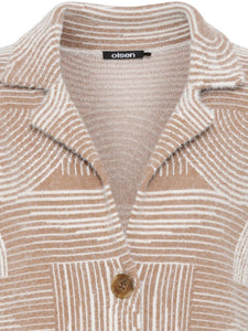 Olsen Long Soft Cardigan Beige