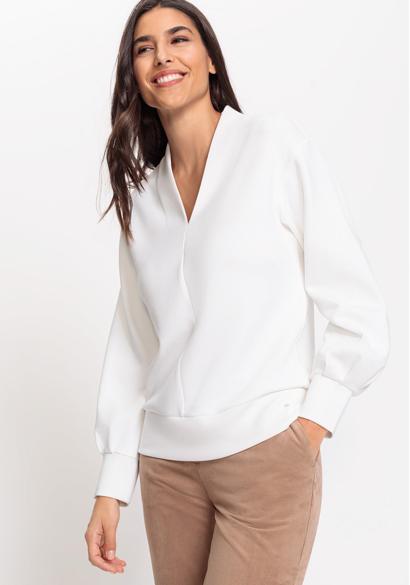 Olsen Feminine Sweatshirt White