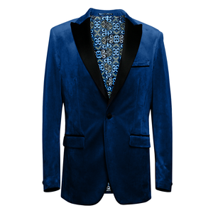 Skopes Jive Velvet Jacket Royal Blue Regular Length