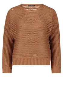 Betty Barclay Openwork Sparkly Jumper Gold