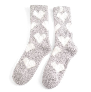 Miss Sparrow Fluffy Heart Socks