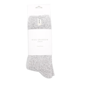 Miss Sparrow Fluffy Socks Silver