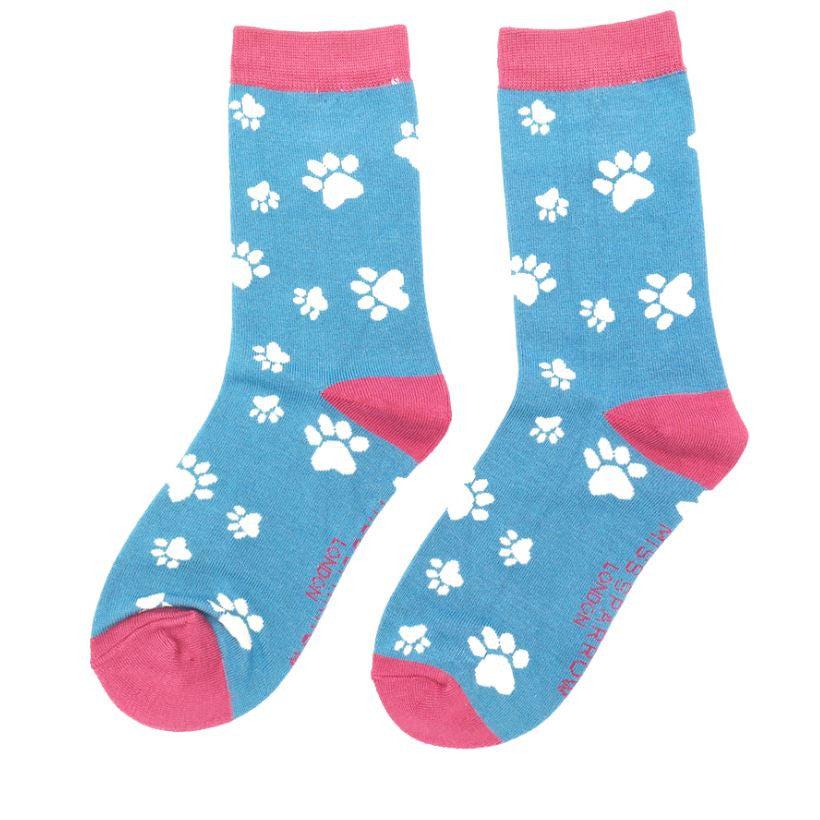 Miss Sparrow Paw Print Socks