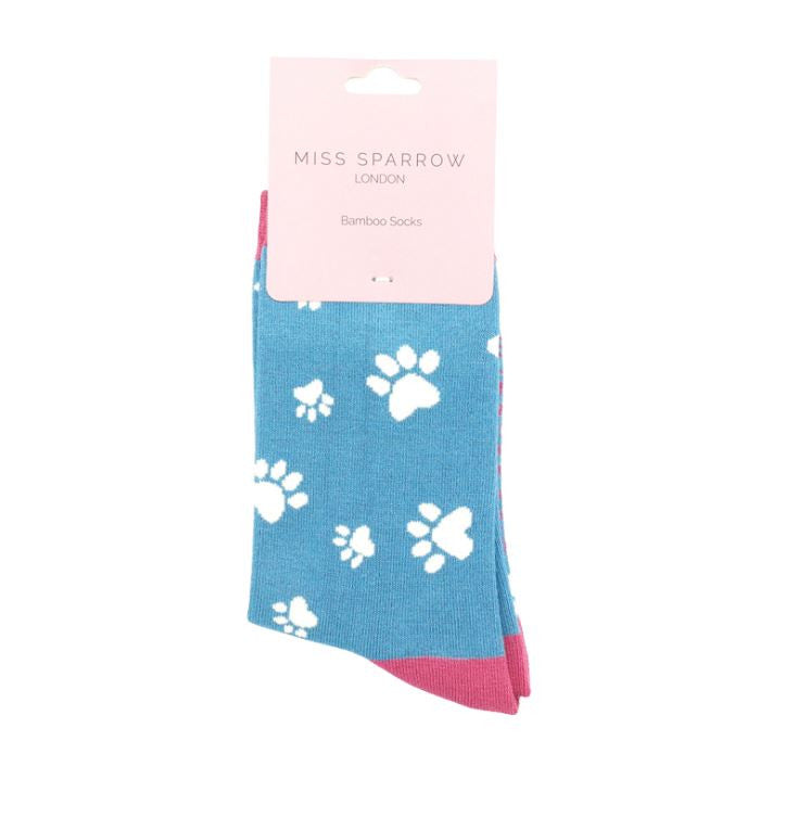 Miss Sparrow Paw Print Socks