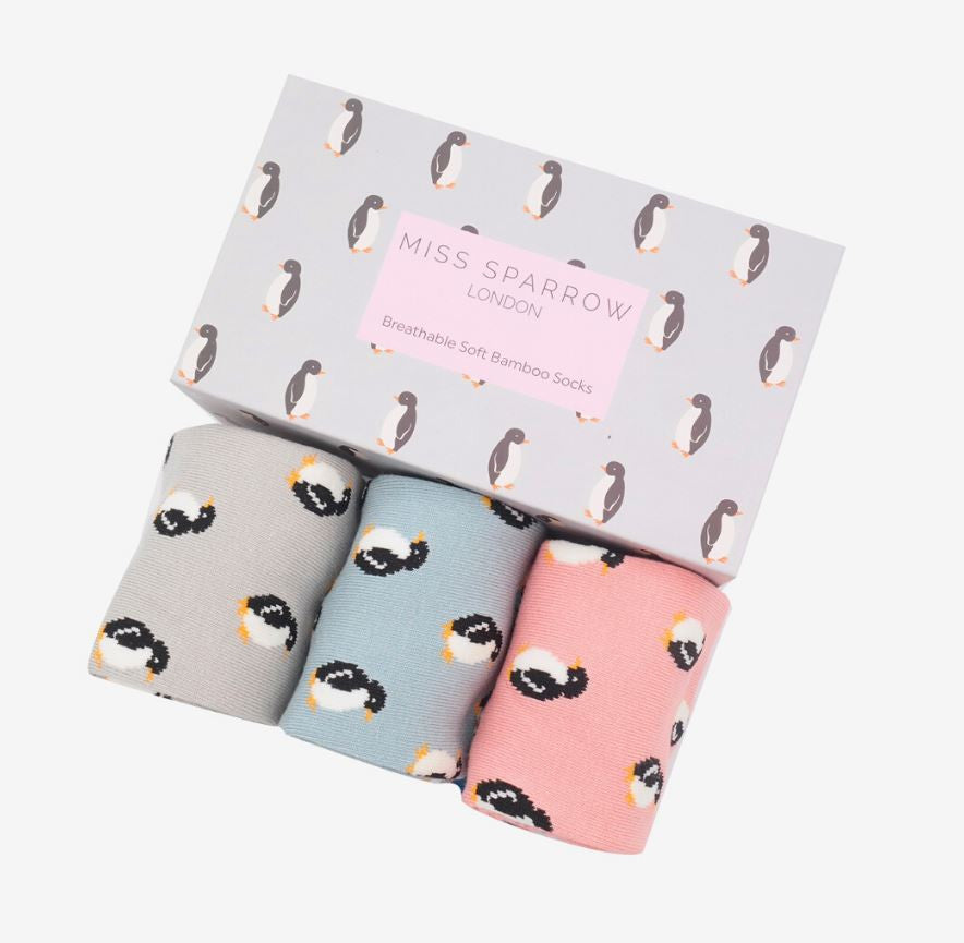 Miss Sparrow Penguin Socks Gift Box