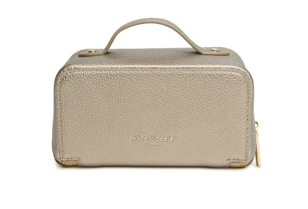 Alice Wheeler Mini Train Case-BRONZE