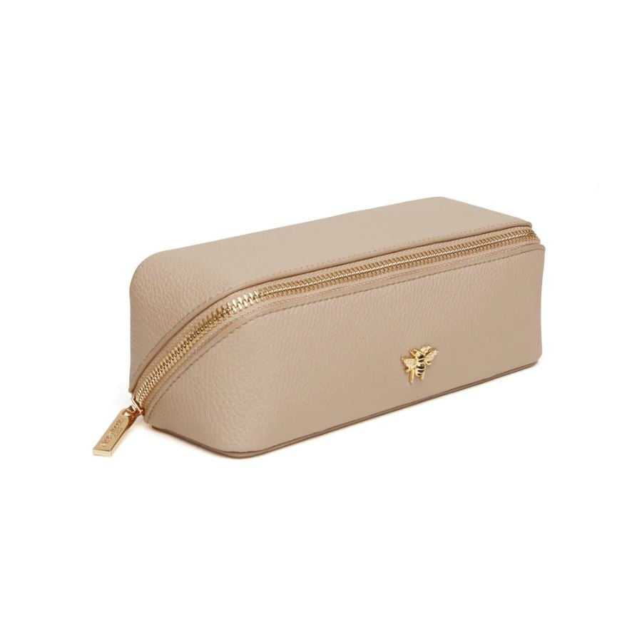 Alice Wheeler Small Train Case Stone