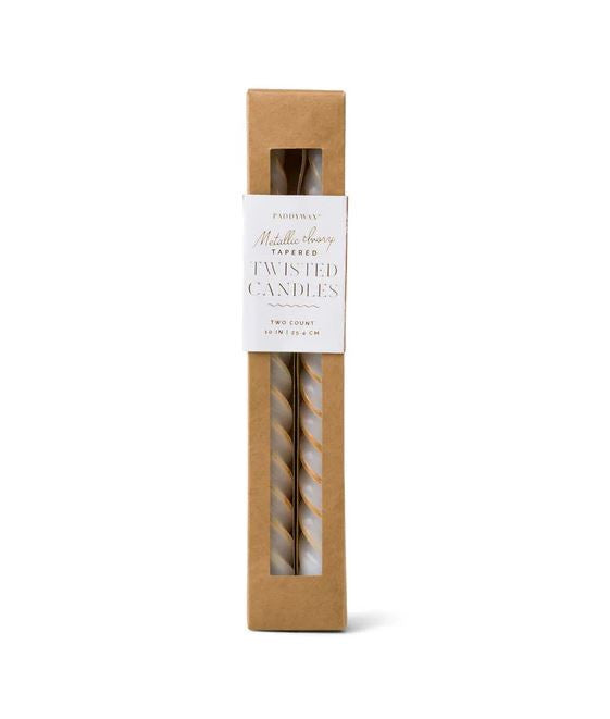 Twisted Taper Candles -NATURAL