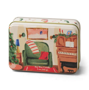 Pomegranate Spruce Christmas Candle Tin