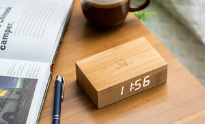 Gingko Designs Flip Click Clock Bamboo