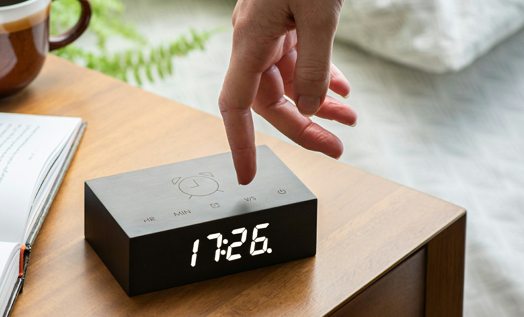 Gingko Designs Flip Click Clock Black