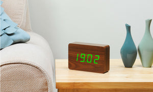 Gingko Designs Brick Click Clock Green