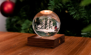 Gingko Designs Amber Crystal Light - Sailing Boat