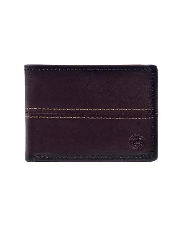 Miguel Bellido Leather Trifold Card Holder Wallet Brown