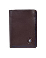 Load image into Gallery viewer, Miguel Bellido Leather Card Holder Wallet with ID Holder Brown
