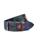 Load image into Gallery viewer, Miguel Bellido Hand Painted Ethnic Motifs Belt Brown
