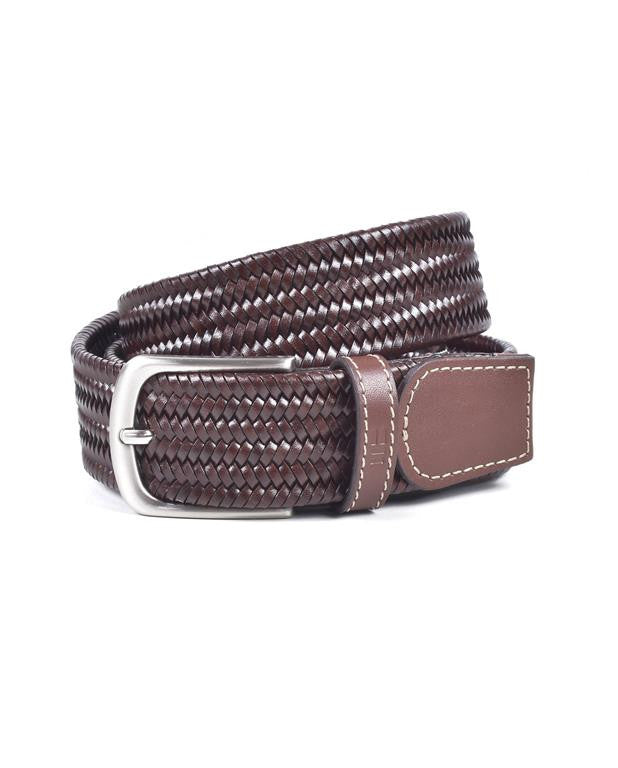 Miguel Bellido Plaited Belt Brown
