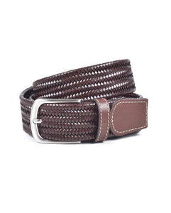 Miguel Bellido Plaited Belt Brown