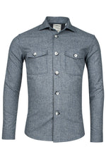 Load image into Gallery viewer, Giordano Mini Two Tone Check Overshirt Navy
