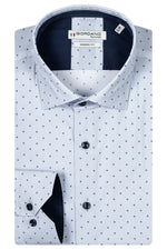 Load image into Gallery viewer, Giordano Classic Colourful Print Shirt Blue
