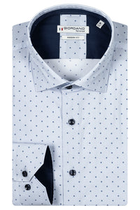 Giordano Classic Colourful Print Shirt Blue