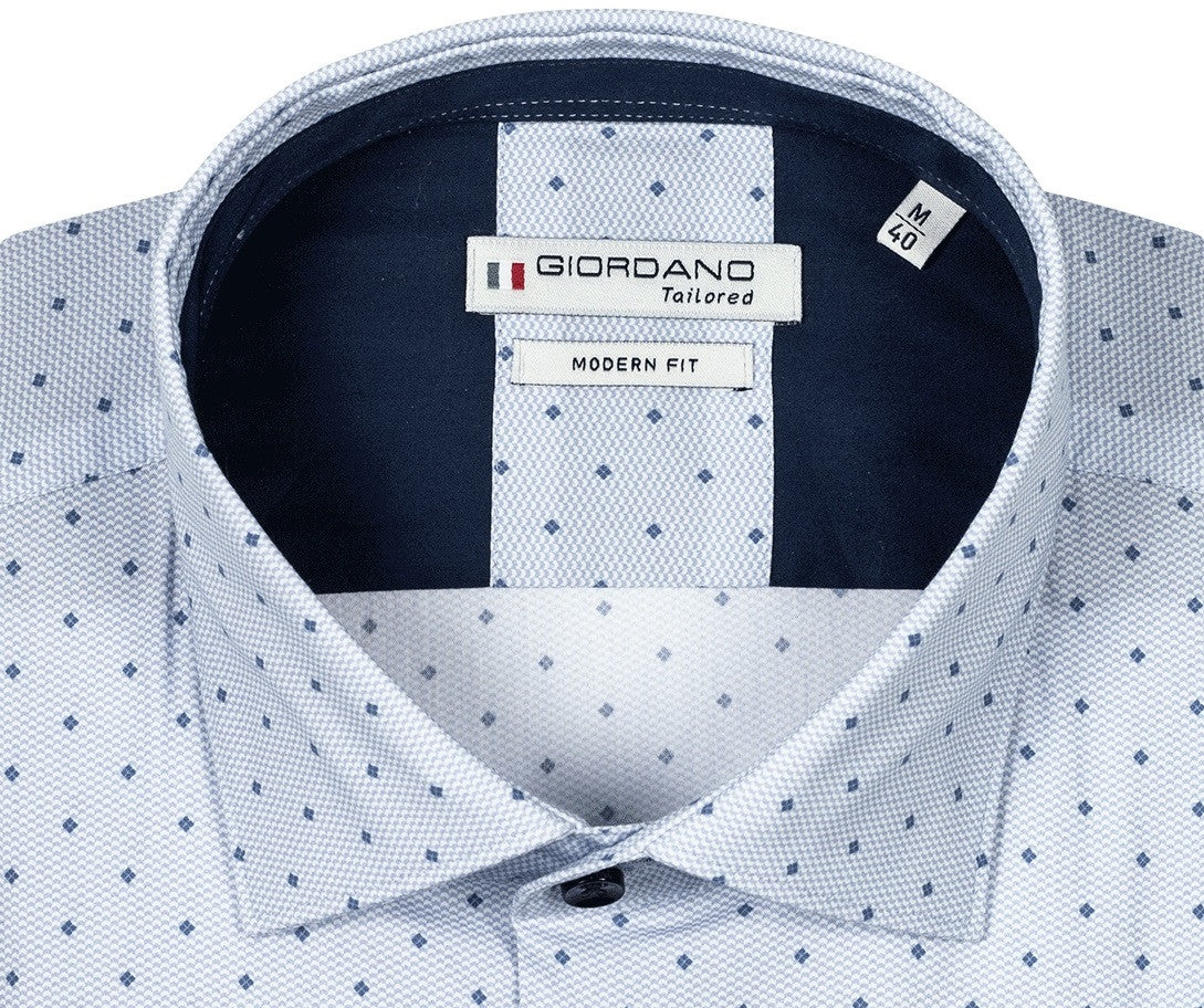 Giordano Classic Colourful Print Shirt Blue