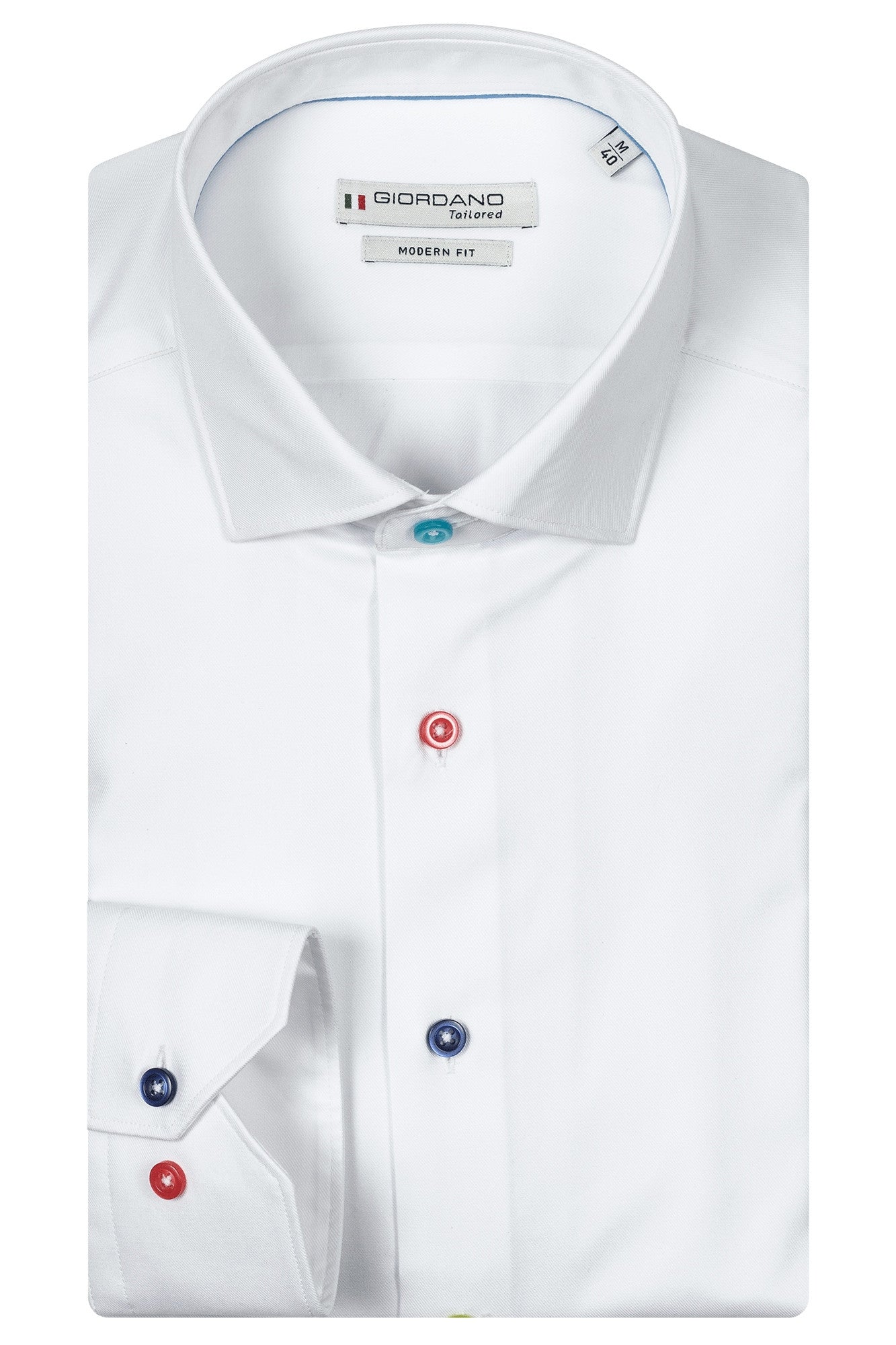 Giordano Fine Twill Cotton Shirt White