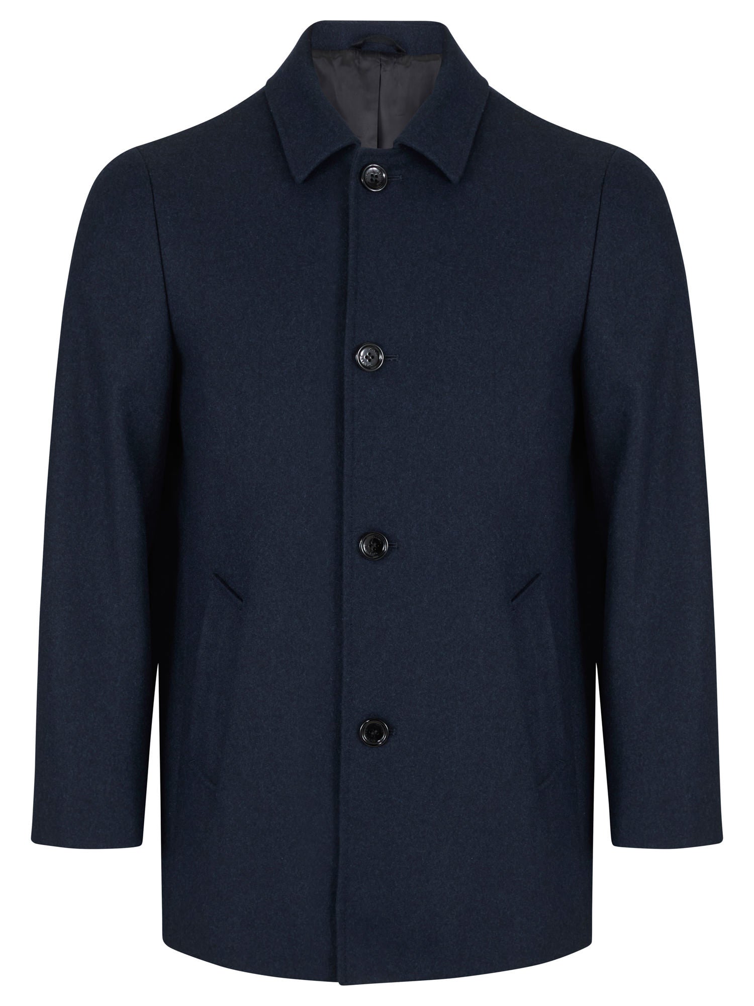 Daniel Grahame Dark Blue Bales Overcoat Navy