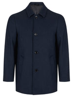 Load image into Gallery viewer, Daniel Grahame Dark Blue Bales Overcoat Navy
