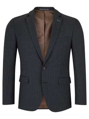 Grey Pinstripe Jacket Short Length
