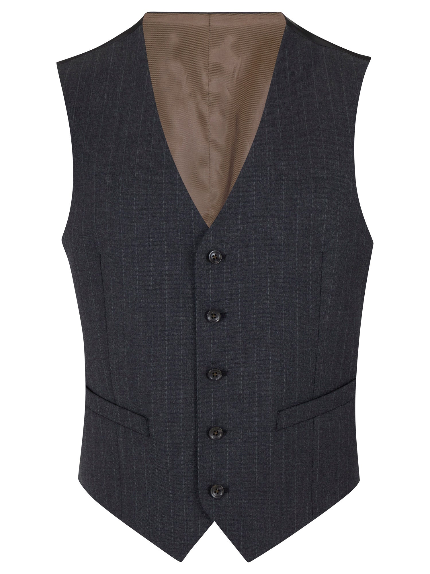 Daniel Grahame Charcoal Pinstripe Mix & Match Dinner Suit Waistcoat