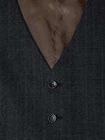 Load image into Gallery viewer, Daniel Grahame Charcoal Pinstripe Mix &amp; Match Dinner Suit Waistcoat
