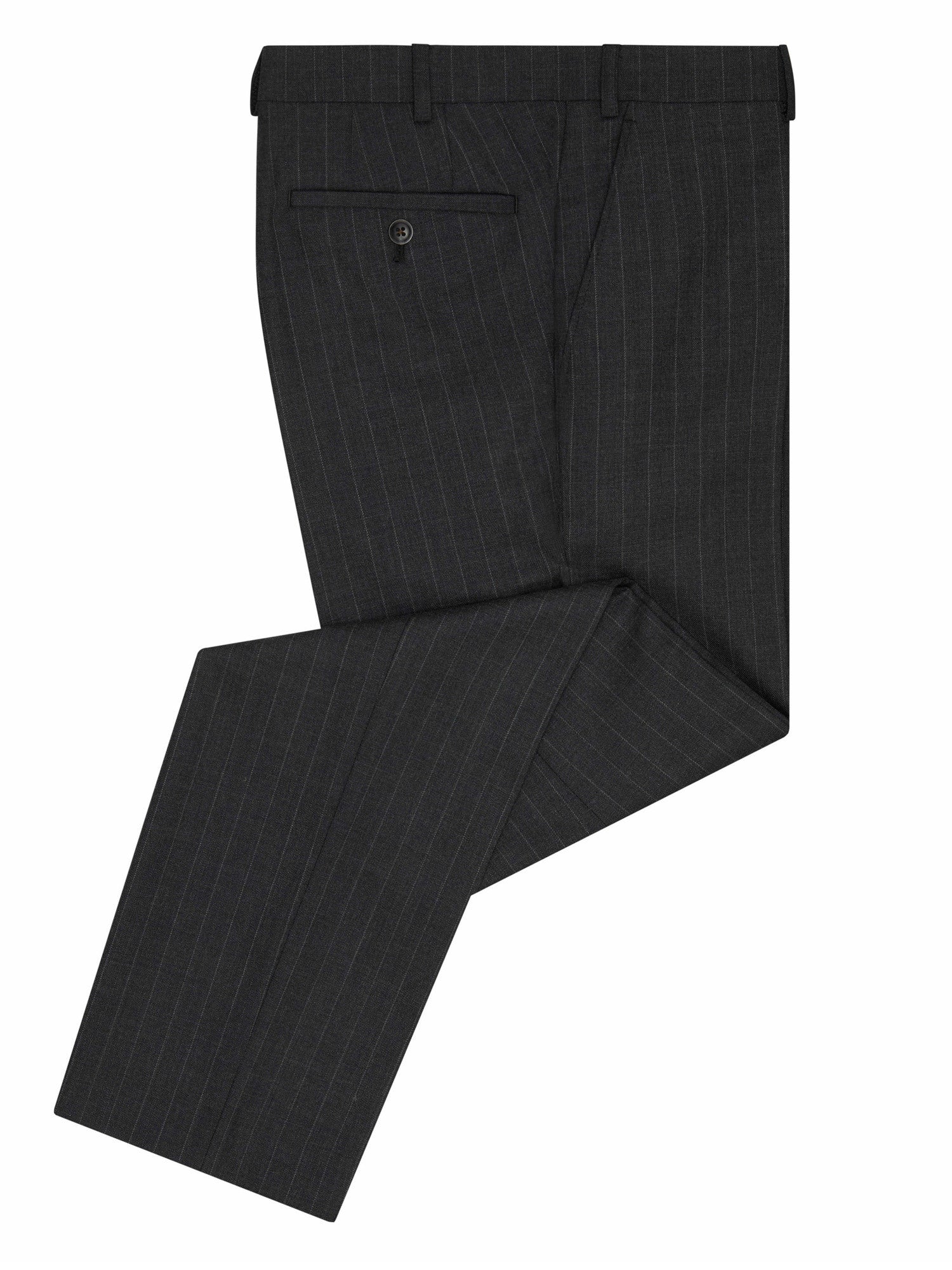 Daniel Grahame Charcoal Pinstripe Mix & Match Dinner Suit Trousers Short Length