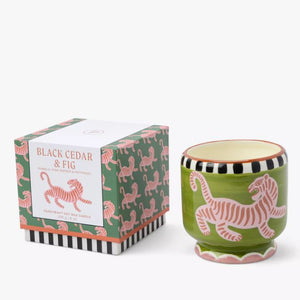 Tiger Ceramic Candle