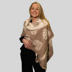 Load image into Gallery viewer, Zelly Animal Print Hearts Scarf Cream
