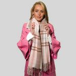 Load image into Gallery viewer, Zelly Checked Scarf Pink
