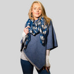 Load image into Gallery viewer, Zelly Daisy Scarf Blue
