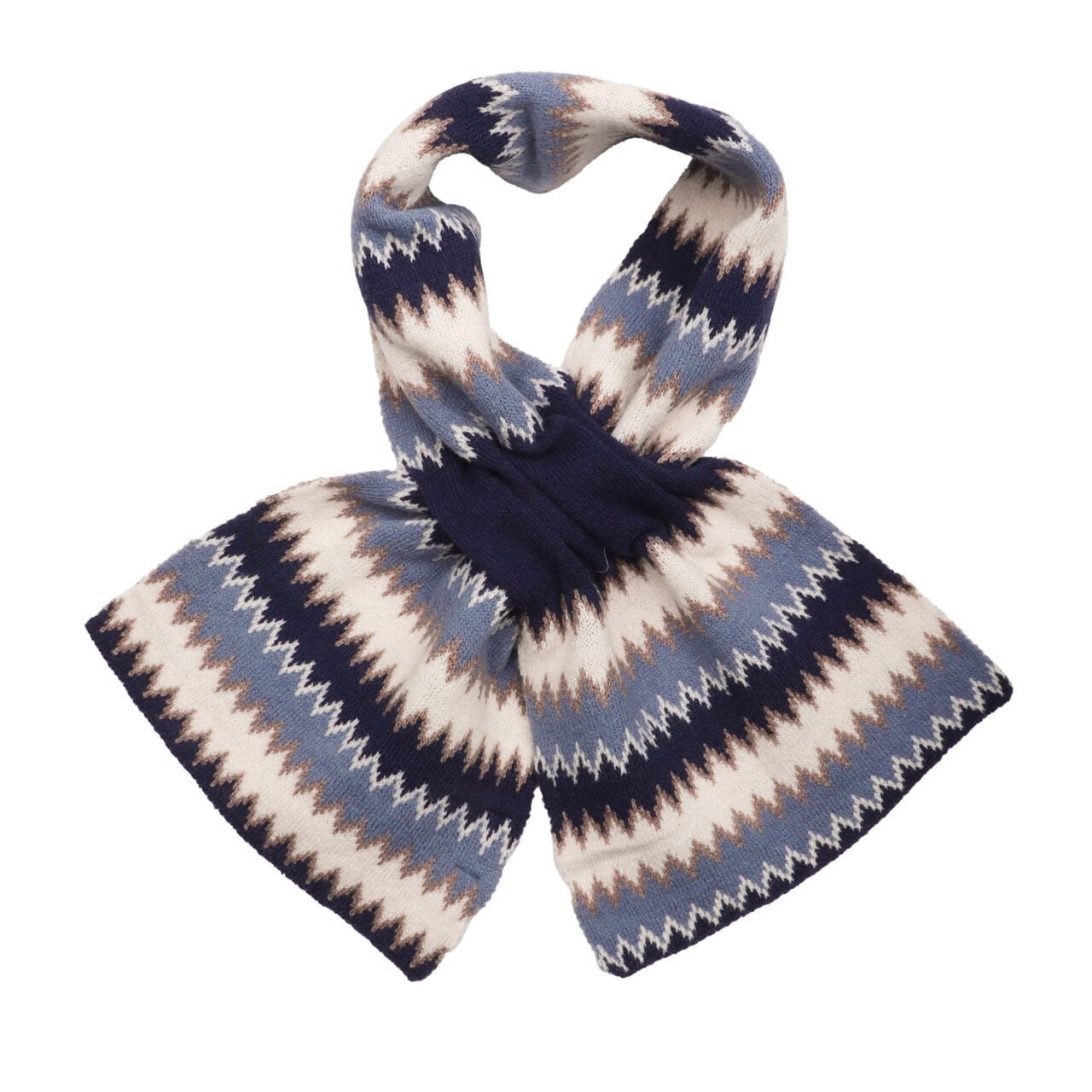 Zelly ZigZag Pull Through Scarf Navy