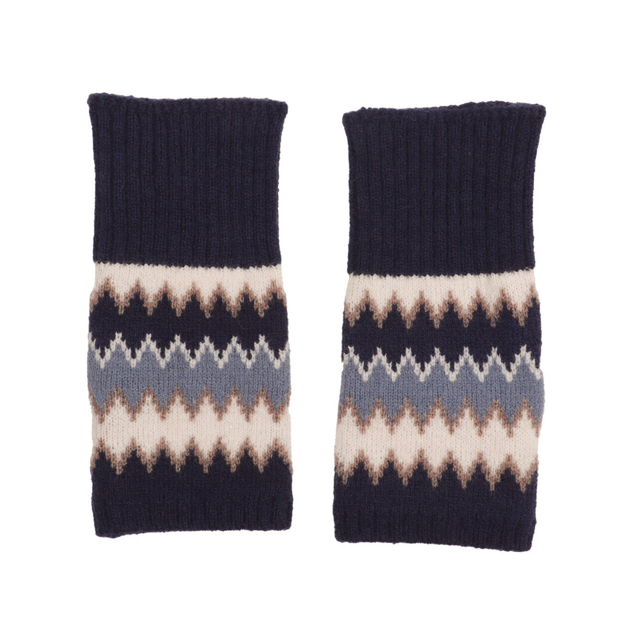 Zelly Zigzag Gloves Navy