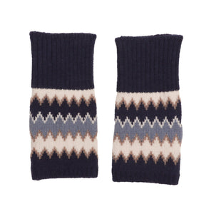 Zelly Zigzag Gloves Navy